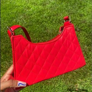 Quilted Red Shoulder Purse